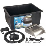 Ubbink Set cascada cu LED Nevada, 30 cm, otel inoxidabil GartenMobel Dekor, vidaXL