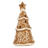 Cumpara ieftin Candela Craciun ceramica alba maro &Oslash; 8x15 cm