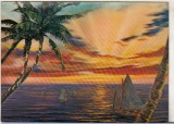 Bnk cp Carte postala 3D - Barci pe mare - Japonia Wonder Co SSP-194, Necirculata, Printata