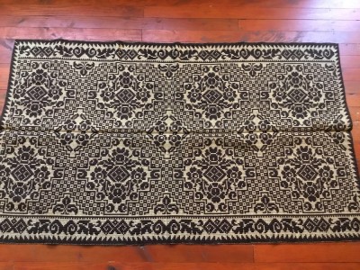 arta / traditie / rustic / design - Cuvertura , Macat , Scoarta , Patura taraneasca realizata manual la razboiul de tesut ! foto