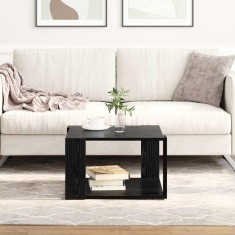 vidaXL Masă de cafea Stejar Negru 51,5 x 51,5 x 30 cm Lemn compozit 869217