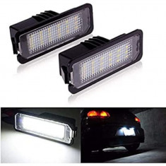 Set 2 lampi de numar, full led, dediicat golf 4, 5, passat, leon 2 foto