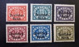 BAVARIA &ndash; DIENSTMARKE &bdquo;DEUTSCHES REICH&rdquo; &ndash; SET 6 VALORI (50&ndash;90) &ndash; FD1