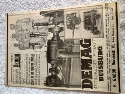 Veche Reclama societati comerciale DEMAG DUISUBURG, Baile Vatra -Dornei foto