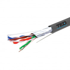 Cablu FTP cat.5e CU 0.5 Sufa PVC, rola 305m, TED foto
