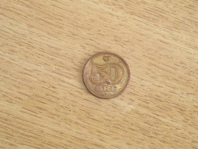 C50 - Moneda foarte veche - Danemarca - 50 ore - 1990 foto