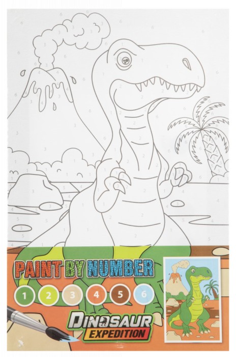 Tablou pictez pe numere - Dinozaur vesel PlayLearn Toys