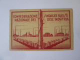 Rara! Legitimatie Federatia Sindicala Nationala Fascista din Industria Italiana