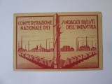 Rara! Legitimatie Federatia Sindicala Nationala Fascista din Industria Italiana