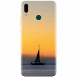 Husa silicon pentru Huawei Y9 2019, Wind Sail Boat Ocean Sunset