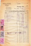 LIBRARIA P. C. GEORGESCU EDITURA &quot;CUGETAREA&quot; FACTURA CU TIMBRE FISCALE PERFORATE 1943