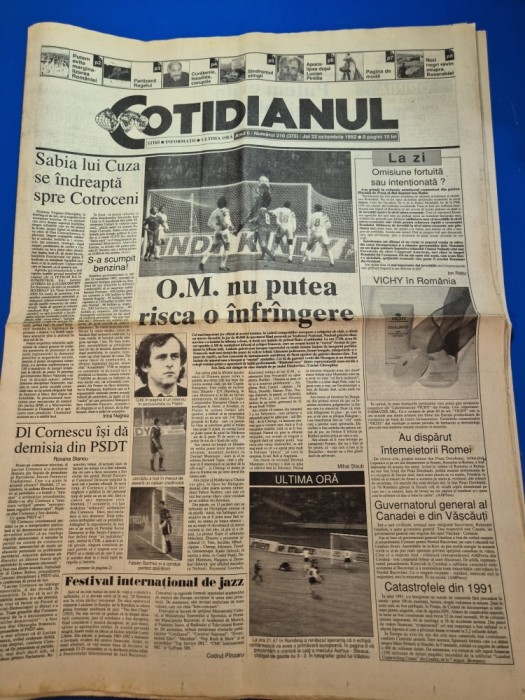 ziarul cotidianul 22 octombrie 1992 - interviu cu viorel lis , balanta lui lucian pintilie