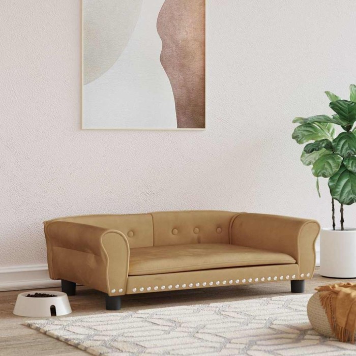 Gossi pat de caini, maro, 95x55x30 cm, catifea