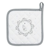 Cumpara ieftin Servet termic bumbac alb gri Pisicuta 20x20 cm