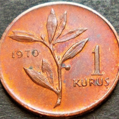 Moneda 1 KURUS - TURCIA, anul 1970 *cod 2092 MAI RARA - A.UNC!