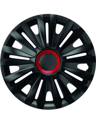 Set capace roti 14&amp;#039;&amp;#039; ,negre cu inel rosu royal, 4buc, Mega Drive foto