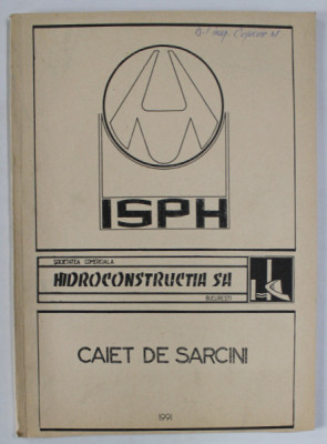 HIDROCONSTRUCTIA S.A. , CAIET DE SARCINI , 1991 foto