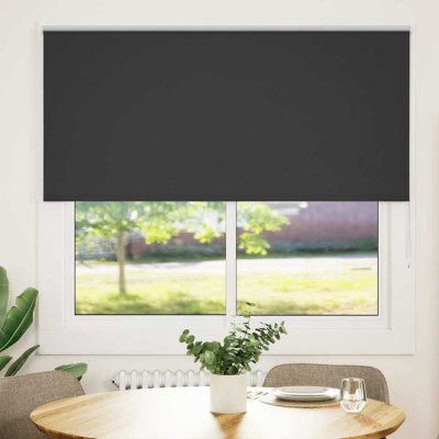 Jaluzea cu role opace negru 155x150 cm lățime material 151,6 cm foto