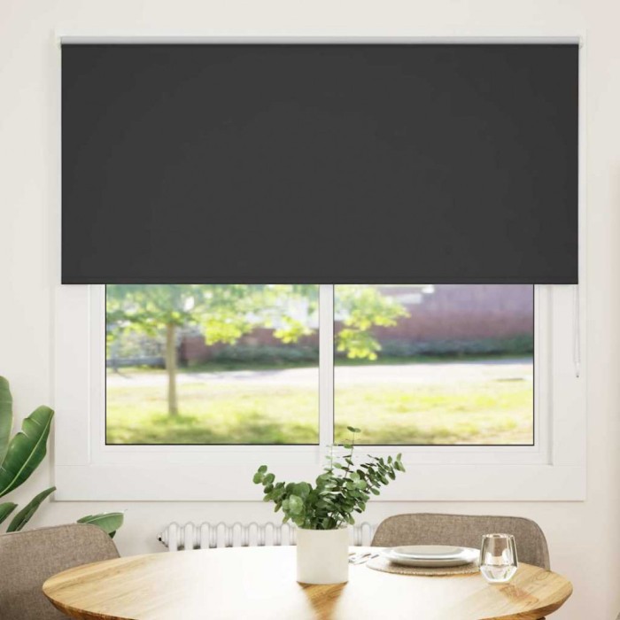 Jaluzea cu role opace negru 155x150 cm lățime material 151,6 cm