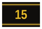 Sticker autoadeziv nr. 15 - Signetten SAFE auriu pe fundal negru