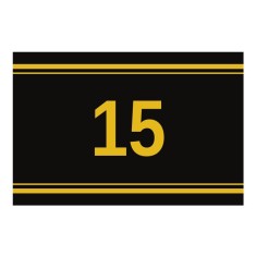 Sticker autoadeziv nr. 15 - Signetten SAFE auriu pe fundal negru