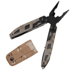 Cleste multifunctional DEPOX&reg;, Outdoor Specialist, otel inoxidabil, 16 functii, 21.5 cm, bej, husa inclusa