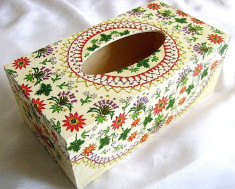 Motiv traditional floral, cutie servetele hartie model 28648 foto