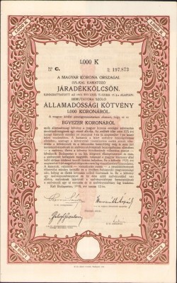 A645 Bon de stat austro-ungar la purtător, 1918 foto