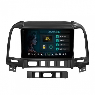 Navigatie 2K Hyundai Santa Fe (2006-2012) 4GB RAM Android 13 Octacore Slot Sim 4G DSP GPS Wi-FI Carplay Android Auto USB Bluetooth Waze Touchscreen 9. foto