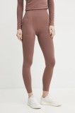 MM colanti femei, culoarea maro, neted, 2516331017600