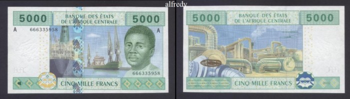 Statele Africii Centrale - Gabon, 2002, 5000 Franci