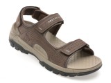 Sandale SKECHERS maro, TRESMEN, din piele ecologica