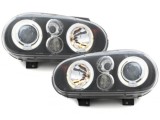 Faruri VW Golf IV 4 (09.1997-09.2003) Angel Eyes Negru Performance AutoTuning
