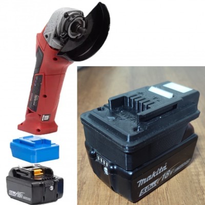 Adaptor acumulator Makita LXT 18v la corp Einhell PXC 18v foto