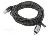 Cablu Goobay USB 3.1 RJ45 la USB C, 7,5m U/FTP
