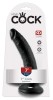 Dildo Realistic King Cock 7 Negru, 20cm, Ventuza, Fara ftalati, Hipolergenic, Material Premium, Sex Shop, Pipedream