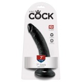 King Cock 7 Flesh Realistic Dildo Negru