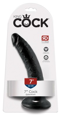 King Cock 7 Flesh Realistic Dildo Negru foto