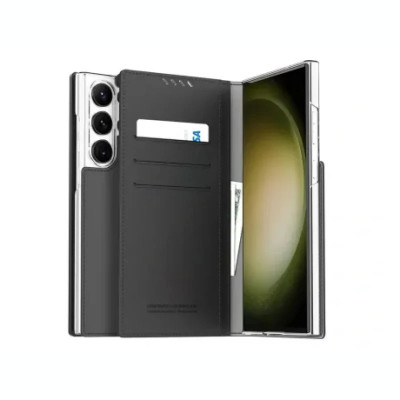 Husa Book Araree Mustang Handmade pentru Samsung Galaxy S23 Plus Black foto