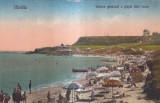 Movila. Vedere generala a plajei dela mare (circulata)