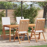 vidaXL Scaun pentru Grădină cu pernă 4 pcs Maro 57 x 71.5 x 104cm