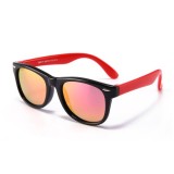 Ochelari de Soare pentru Copii cu Protectie UV - Techsuit (D802) - Black / Pink