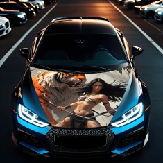 Folie Capota Auto &quot;Hood Art&quot; rezistenta la exterior, marime M (165 x 120cm) - Cod: AVX-CAPOTA-004M