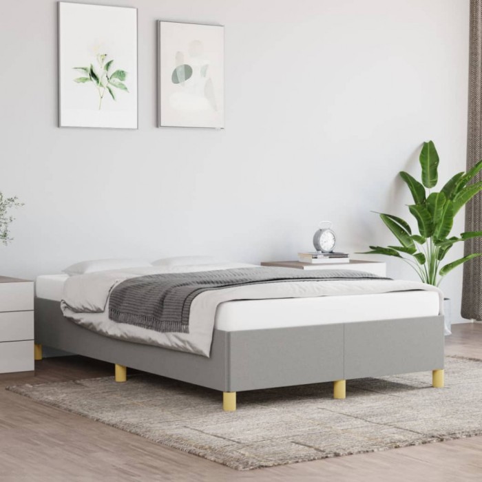 vidaXL Cadru de pat fără saltea, gri deschis, 120x200 cm, textil 347149