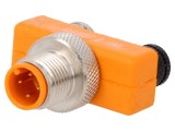 Adaptor T M12 Tată M8 Mamă IP67