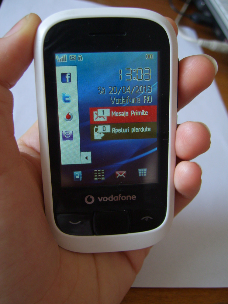 VODAFONE 455 / Alcatel OT-455: Telefon Decodat cu Touchscreen si Slot Card  | arhiva Okazii.ro