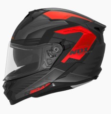 Casca NOX Full Face N304S CARVER Negru Mat Rosu foto