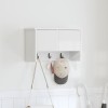 VidaXL Răcător de paltoane montat pe perete cu ușă Alb 50 x 20 x 30 cm 874331