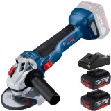 Bosch GWS 18V-10 + 1600A019S0 - Polizor unghiular 125 mm + Set 2 acumulatori si incarcator Li-Ion 18 V 4 Ah