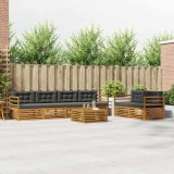 Cumpara ieftin Set de canapele de exterior 7 buc. 6-Locuri Natural si Antracit